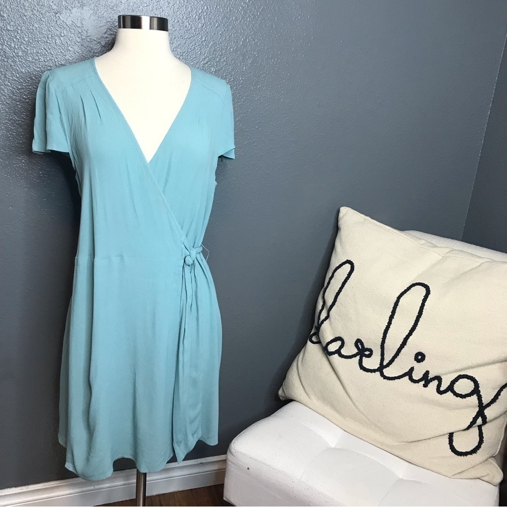 Leith French blue wrap dress size medium.